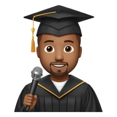 make a emoji of kanye west singing graduation album sticker