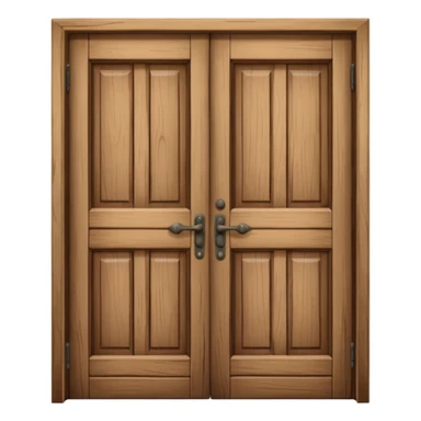wide open wooden door sticker