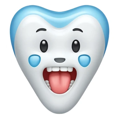 wisdom tooth with a cute face sticker