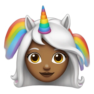 Girl-with-raibow-unicorn-hat sticker
