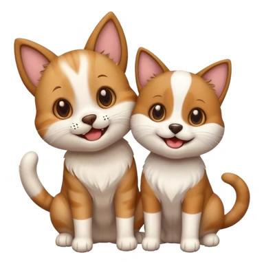funny cat dog sticker