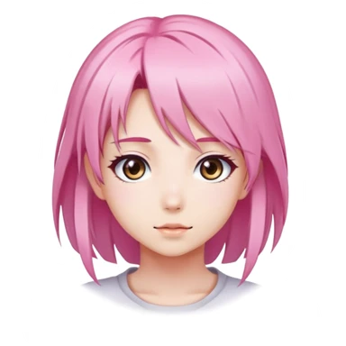 pink anime girl sticker