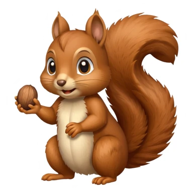 Squirrel getting a nut sticker