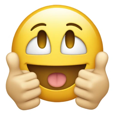 Smiley face with two thumbs up sticker
