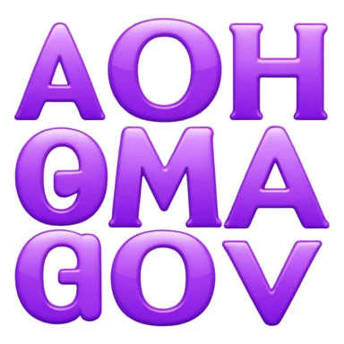 purple alphabet letters sticker