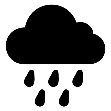 rain icon, filled style, bold and easy to see at small sizes sticker