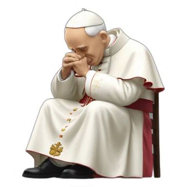 the pope innocently snorting lines sticker