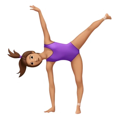 White girl with brownhair, gymnast doing a cartwheel sticker