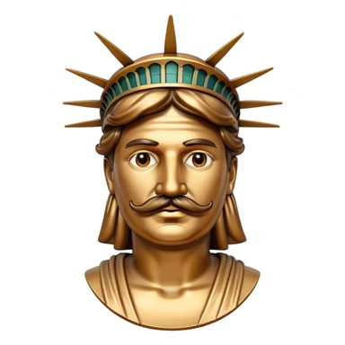 bıyıklı özgürlük heykeli sticker