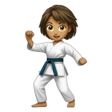 karate girl sticker