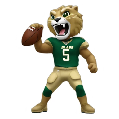 uab blazers mascot cheering for us  sticker