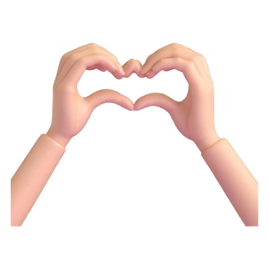 two hands forming a heart sticker