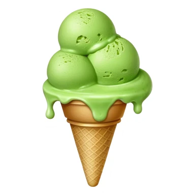 ice-cream with matcha powder  sticker