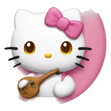 Hello kitty with hun  sticker