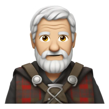 old man in a kilt sticker