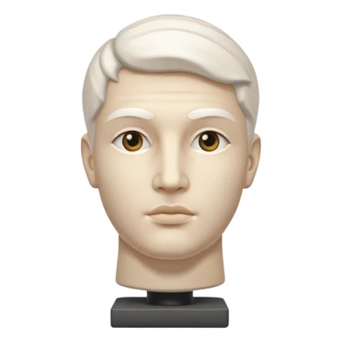 marble sculpture head sticker