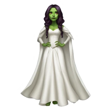 gamora in Victorian dress elegant white full body  sticker
