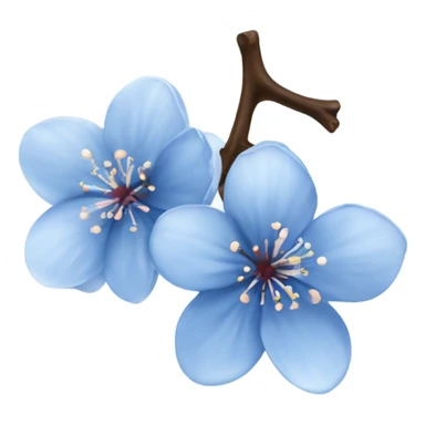 Blue cherry blossom  sticker