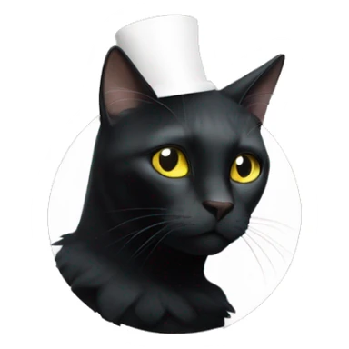 chat noir et blanc qui it sticker