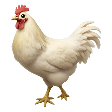 Chicken in sky with rainbow  sticker