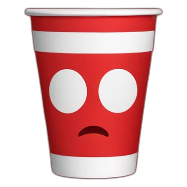 upside down empty red party cup sticker