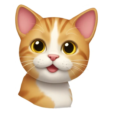 Cat fell in love sticker