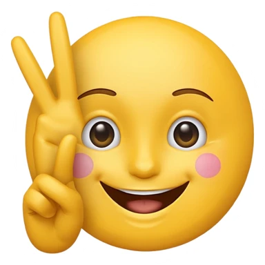 no worries emoji, cheerful face with a peace sign sticker