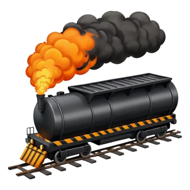 Train pushing dumpster fire off cliff sticker
