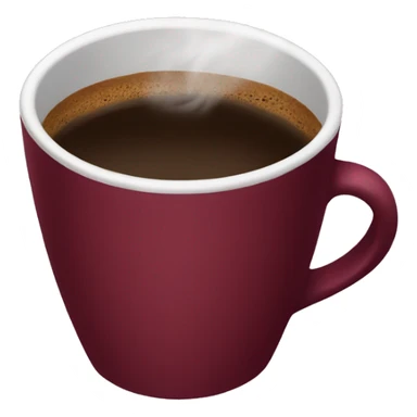  burgundy hot cup of coffee sticker