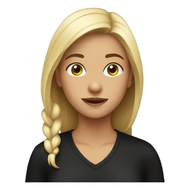 Girl in black shirt indoors sticker