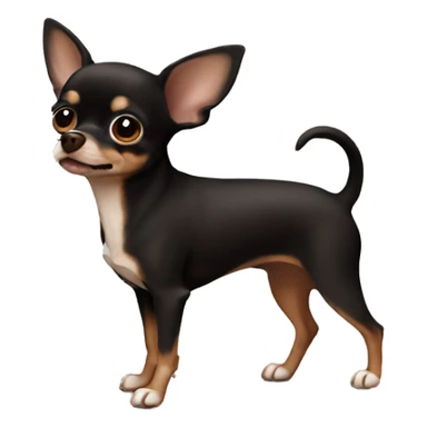 Solid brown black chihuahua sticker