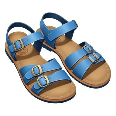 super realistic blue sandals sticker