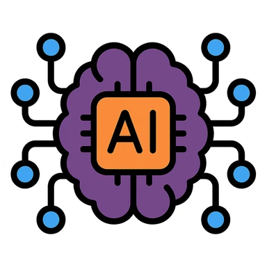 AI neural network icon sticker