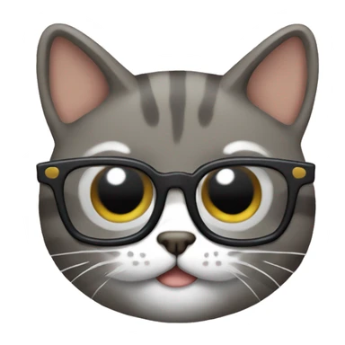 Gato con lentes sticker