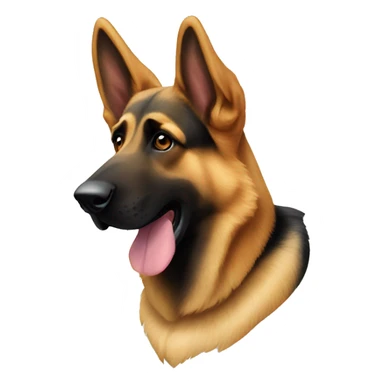 sable german shepherd with one ear down sticker