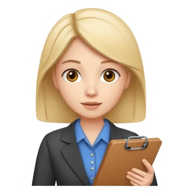 a survey research interviewer asking questions and recording data sticker