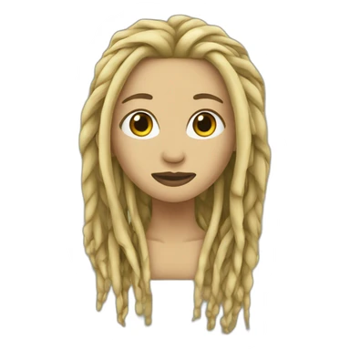 Blonde and black dreads sticker