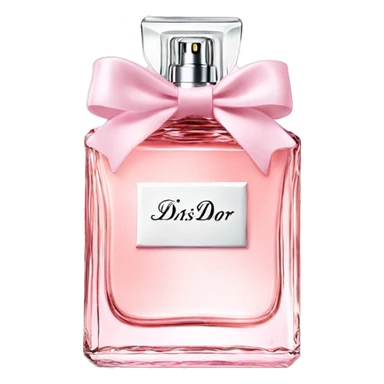 Light pink Miss Dior perfume with bow sticker