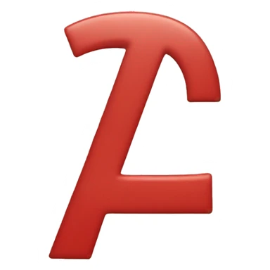 Red alphabet Q sticker