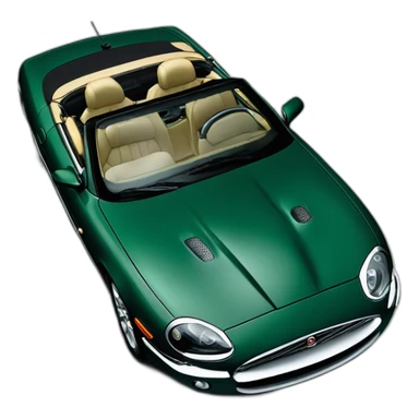  Dark green 1997 Jaguar XK8 convertible top up sticker