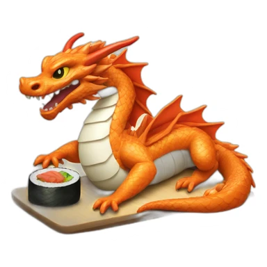 Sushi dragon sticker