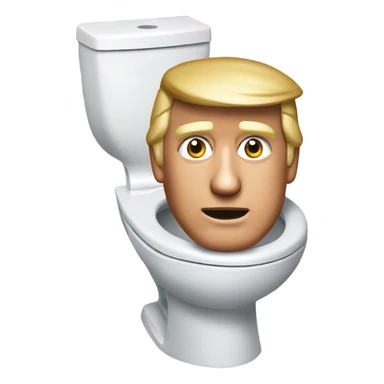 skibidi toilet donald trump sticker