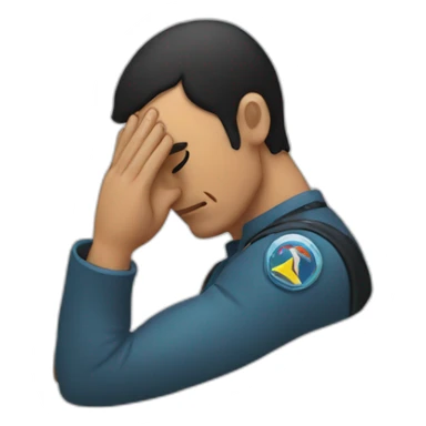 Vulcan facepalm sticker