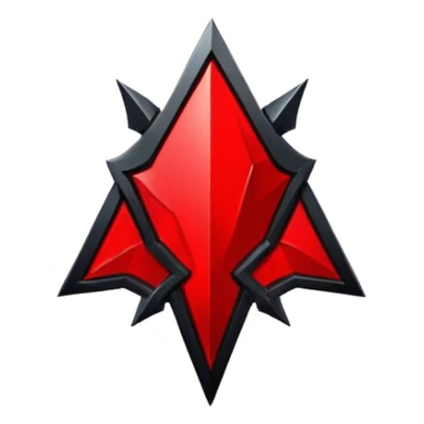 red and black chaos shards legion emblem sticker