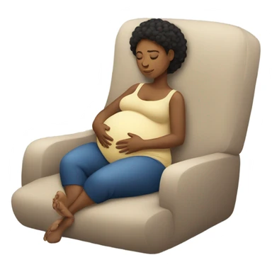 Pregnant Brazilian woman napping sticker
