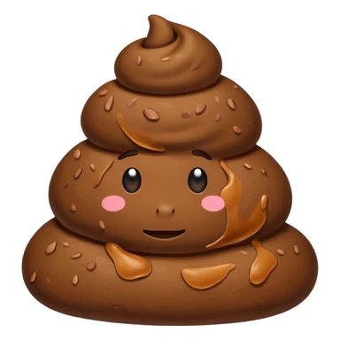 Poop coming out of butt sticker