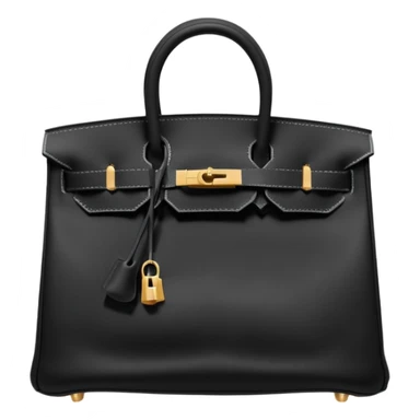 hermes birkin matte black color bag sticker