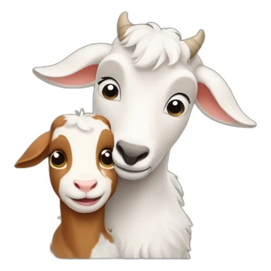 Goat and cows hugging sticker