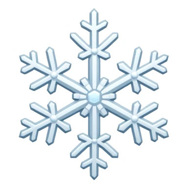 aesthetic white snowflake in chibi style sticker