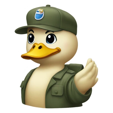 chibby rubbr duck salute sticker